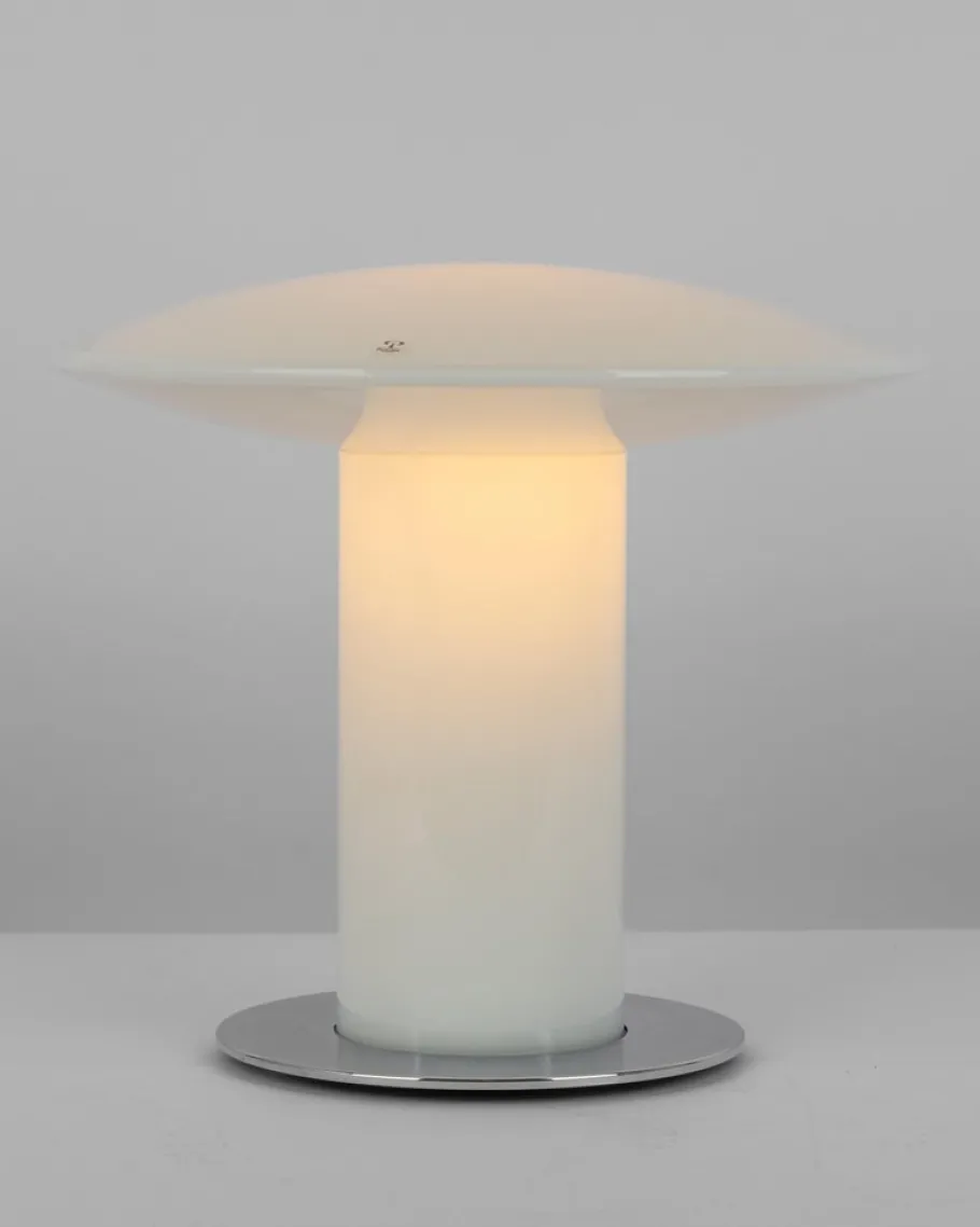 Online Pamono Glass Mushroom Table Lamp attributed to Peill & Putzler, Germany, 1970s
