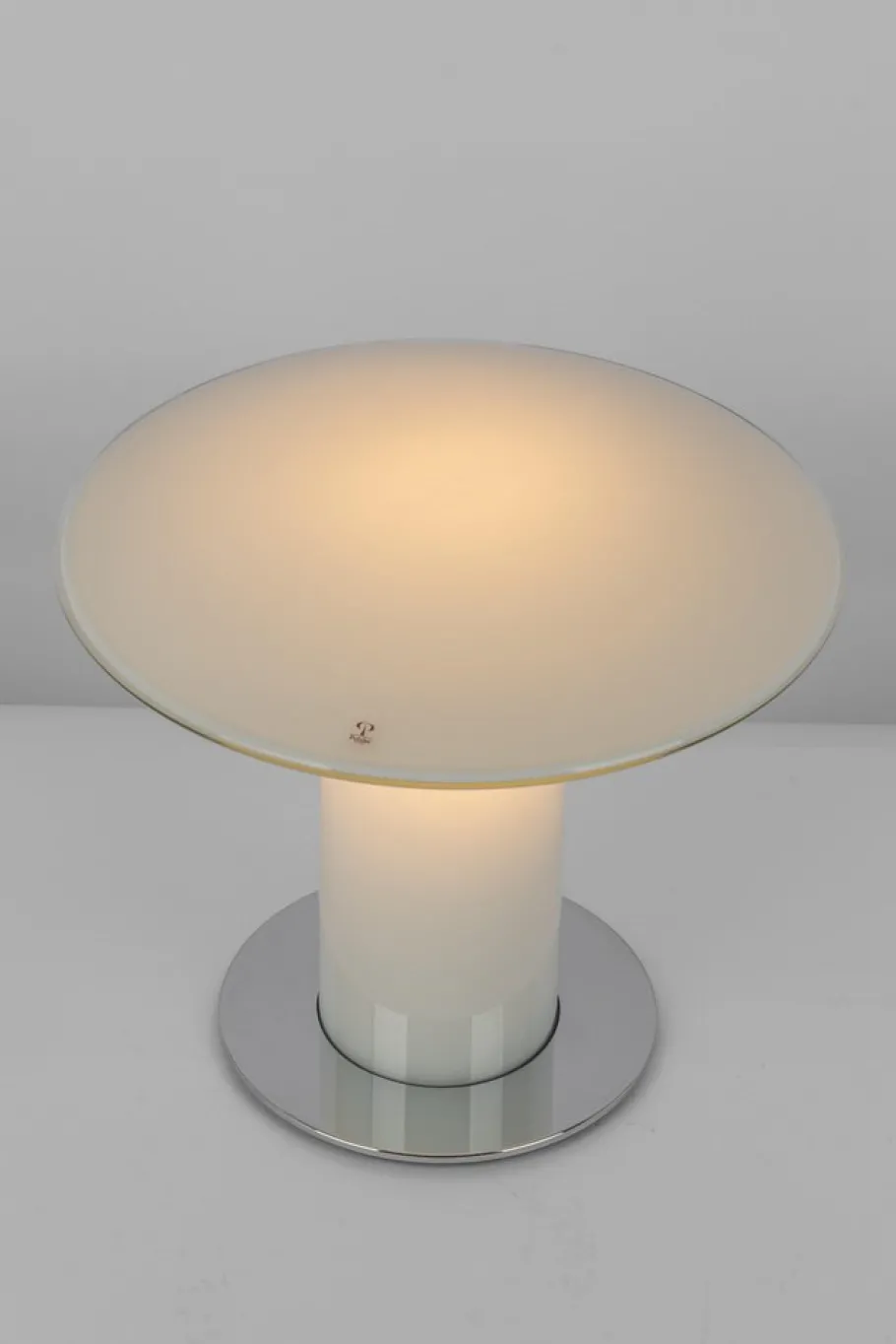 Online Pamono Glass Mushroom Table Lamp attributed to Peill & Putzler, Germany, 1970s