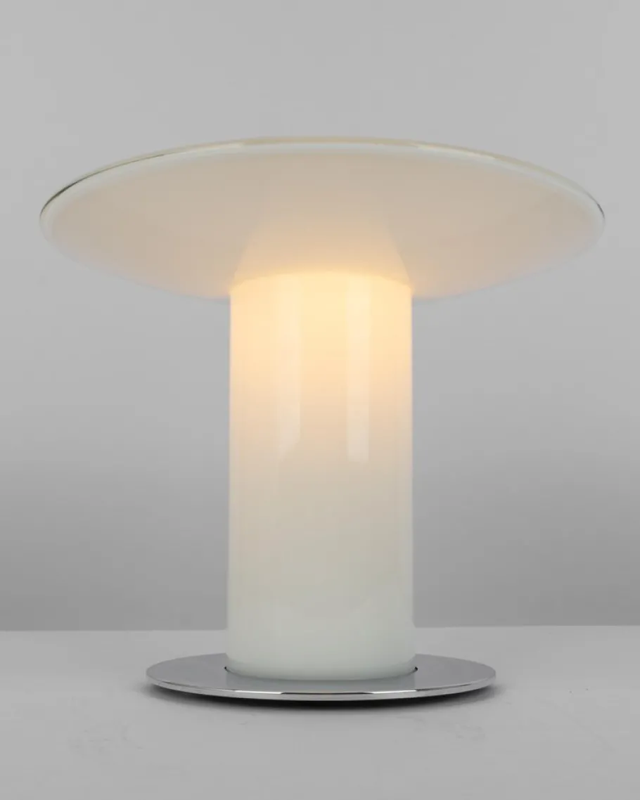 Online Pamono Glass Mushroom Table Lamp attributed to Peill & Putzler, Germany, 1970s