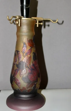 Sale Pamono Glass Paste Mushroom Lamp by Emile Gallé, 1980s