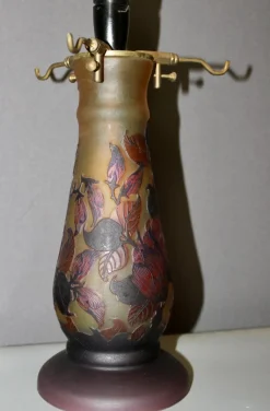 Sale Pamono Glass Paste Mushroom Lamp by Emile Gallé, 1980s