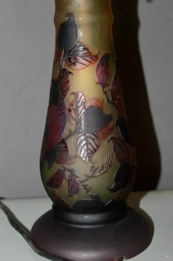 Sale Pamono Glass Paste Mushroom Lamp by Emile Gallé, 1980s