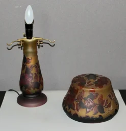 Sale Pamono Glass Paste Mushroom Lamp by Emile Gallé, 1980s