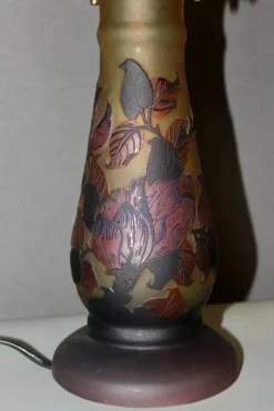 Sale Pamono Glass Paste Mushroom Lamp by Emile Gallé, 1980s