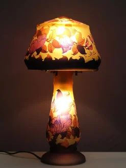 Sale Pamono Glass Paste Mushroom Lamp by Emile Gallé, 1980s