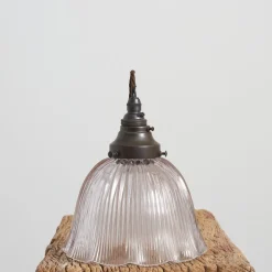 Discount Pamono Glass Pendant Light from Holophane, 1940s