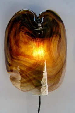 Hot Pamono Glass Sconce by Per Lutken for Holmegaard, 1972