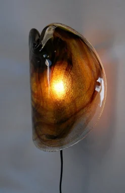 Hot Pamono Glass Sconce by Per Lutken for Holmegaard, 1972