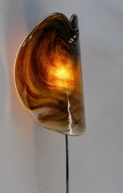 Hot Pamono Glass Sconce by Per Lutken for Holmegaard, 1972