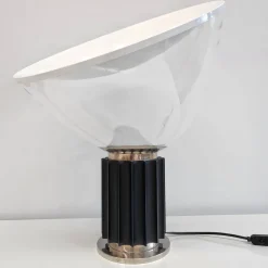 Pamono Glass Table Lamp by Castiglioni for Flos, 1970s