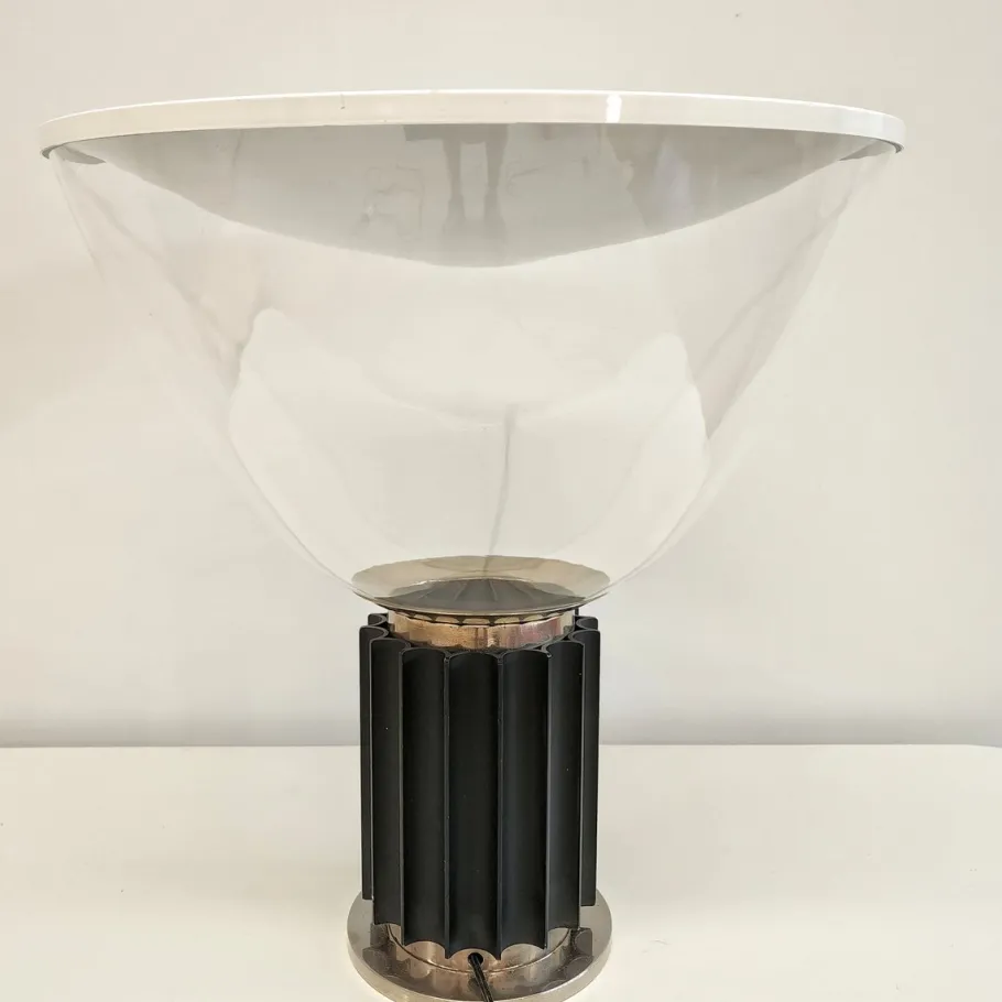 Pamono Glass Table Lamp by Castiglioni for Flos, 1970s