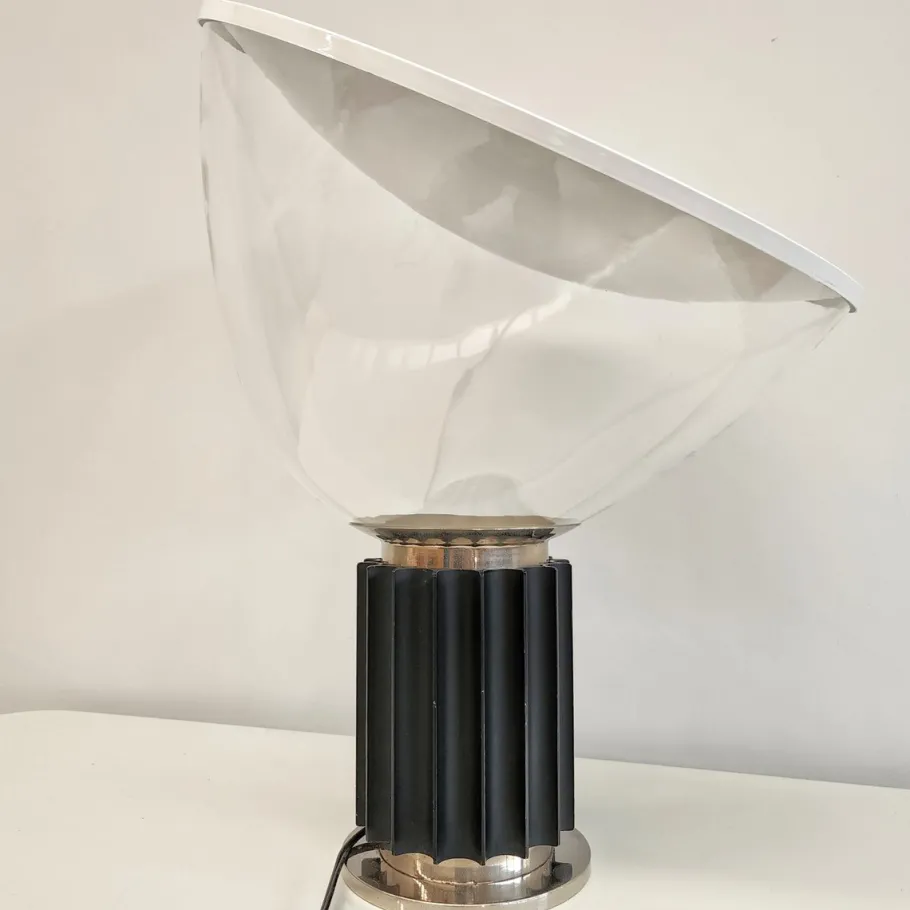 Pamono Glass Table Lamp by Castiglioni for Flos, 1970s