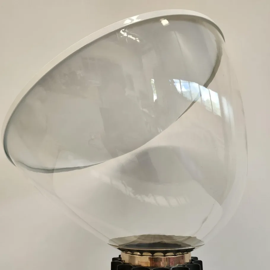 Pamono Glass Table Lamp by Castiglioni for Flos, 1970s