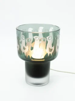 Hot Pamono Glass Table Lamp by Ove Sandeberg for Kosta Boda, Sweden, 1960s