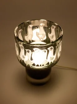 Hot Pamono Glass Table Lamp by Ove Sandeberg for Kosta Boda, Sweden, 1960s