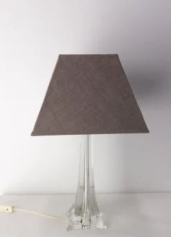 Pamono Glass Table Lamp, French, 1960 Saint Louis