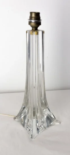Pamono Glass Table Lamp, French, 1960 Saint Louis