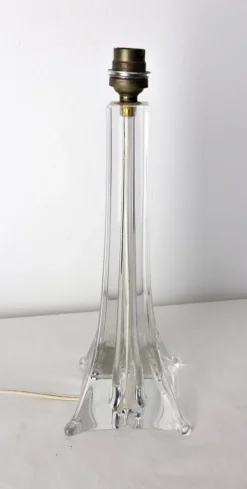 Pamono Glass Table Lamp, French, 1960 Saint Louis