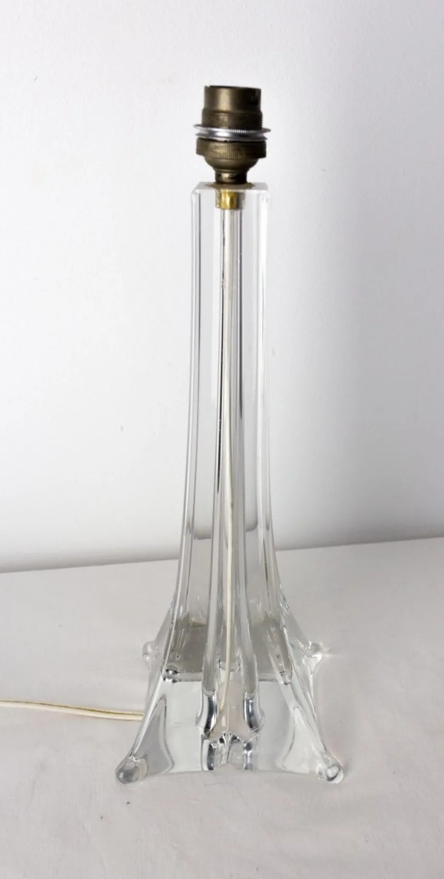 Pamono Glass Table Lamp, French, 1960 Saint Louis