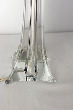 Pamono Glass Table Lamp, French, 1960 Saint Louis