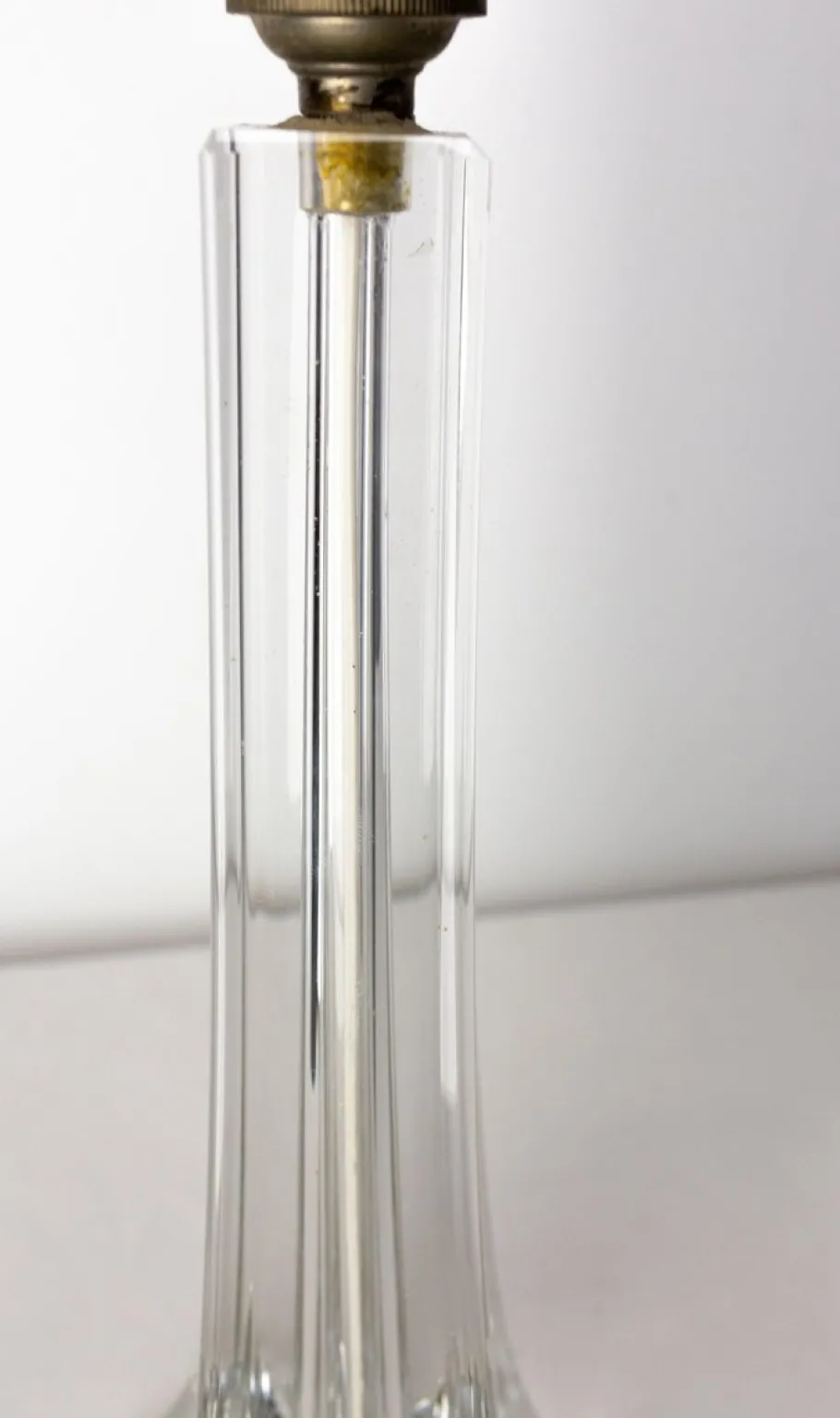 Pamono Glass Table Lamp, French, 1960 Saint Louis