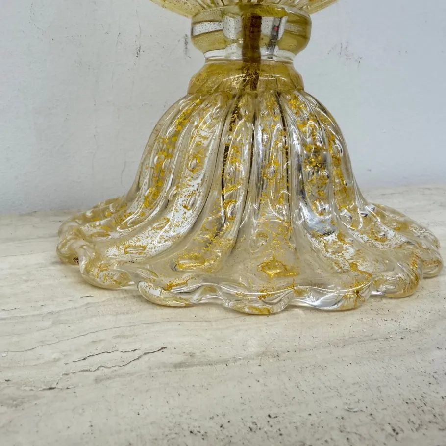Sale Pamono Glass Table Lamp from Barovier & Toso, Italy, 1970s