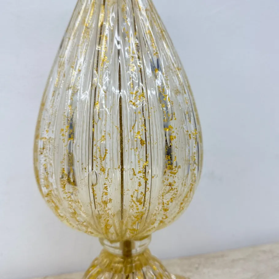Sale Pamono Glass Table Lamp from Barovier & Toso, Italy, 1970s