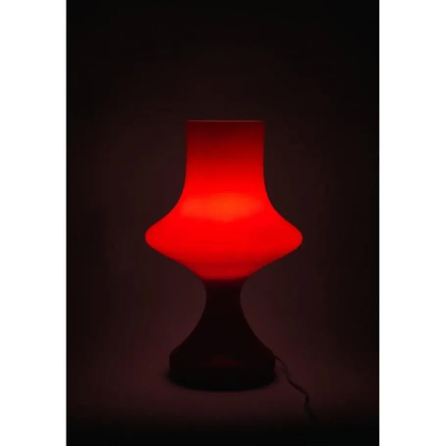 Hot Pamono Glass Table Lamp from OPP Jihlava, 1960s