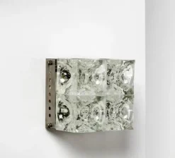 Discount Pamono Glass Wall Lamps attributed to Albano Poli for Poliarte, Italy, 1970s, Set of 2