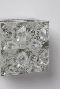 Discount Pamono Glass Wall Lamps attributed to Albano Poli for Poliarte, Italy, 1970s, Set of 2