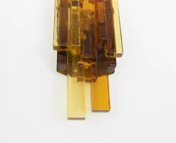 Hot Pamono Glass Wall Lamps by Svend Aage Holm Sørensen for Holm Sørensen & Co, 1960s, Set of 2