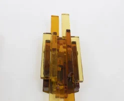 Hot Pamono Glass Wall Lamps by Svend Aage Holm Sørensen for Holm Sørensen & Co, 1960s, Set of 2