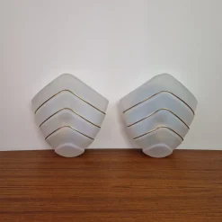 Hot Pamono Glass Wall Lamps from Massive, 1980s, Set of 2