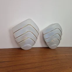 Hot Pamono Glass Wall Lamps from Massive, 1980s, Set of 2