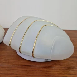 Hot Pamono Glass Wall Lamps from Massive, 1980s, Set of 2