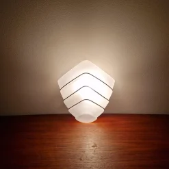 Hot Pamono Glass Wall Lamps from Massive, 1980s, Set of 2