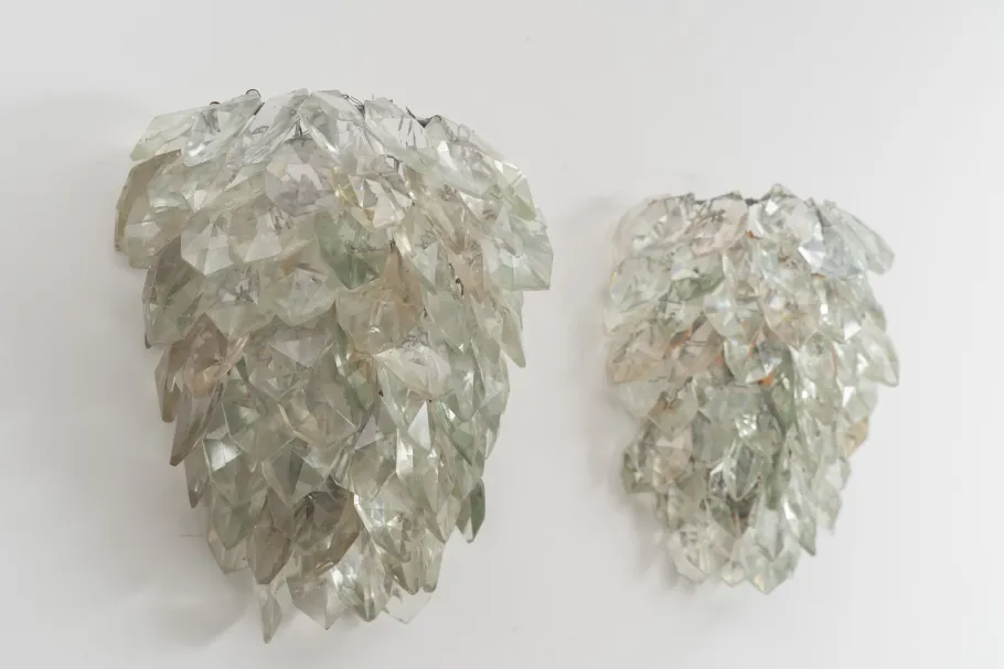 Clearance Pamono Glass Wall Light Set, Set of 2