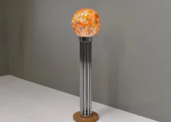 Best Pamono Globe Floor Lamp in Murano Glass and Marble by Goffredo Reggiani, Italy, 1970s