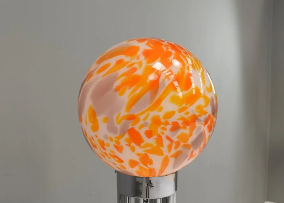 Best Pamono Globe Floor Lamp in Murano Glass and Marble by Goffredo Reggiani, Italy, 1970s