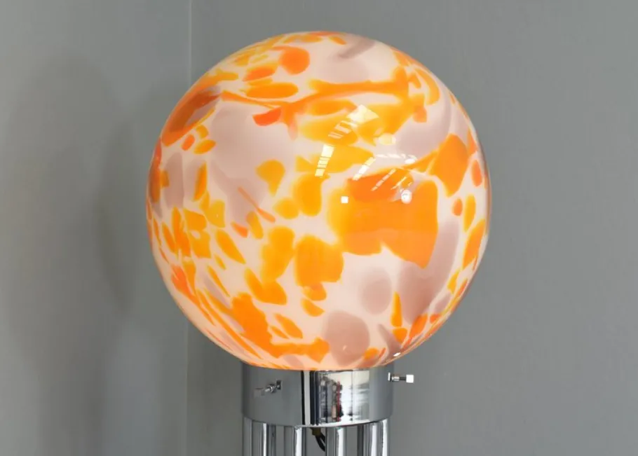Best Pamono Globe Floor Lamp in Murano Glass and Marble by Goffredo Reggiani, Italy, 1970s