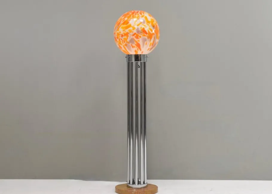 Best Pamono Globe Floor Lamp in Murano Glass and Marble by Goffredo Reggiani, Italy, 1970s