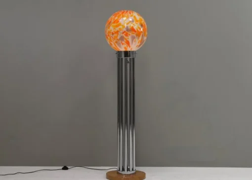Best Pamono Globe Floor Lamp in Murano Glass and Marble by Goffredo Reggiani, Italy, 1970s
