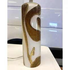 Clearance Pamono Gold and Amber Murano Glass Table Lamps by Simoeng, Set of 2