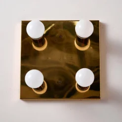 Sale Pamono Gold Brass Wall Lamp