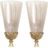 Clearance Pamono Gold Chalice Glass and Brass Wall Light from Barovier, 1960s, Set of 2