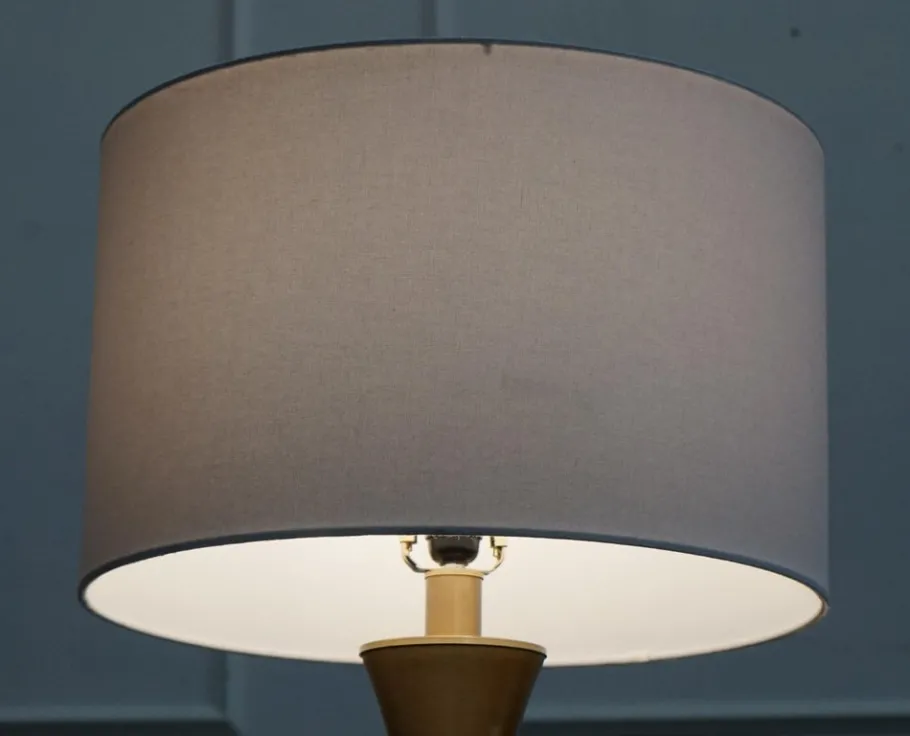 New Pamono Gold Floor Lamp with White Shade