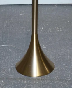 New Pamono Gold Floor Lamp with White Shade