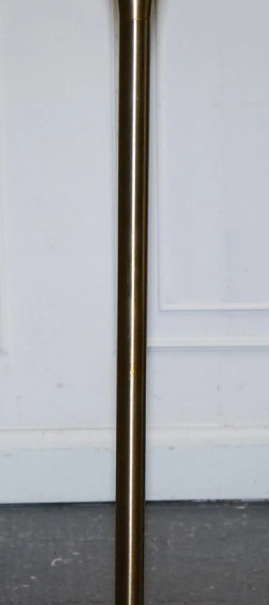 New Pamono Gold Floor Lamp with White Shade