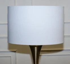 New Pamono Gold Floor Lamp with White Shade