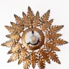 Online Pamono Gold Leaf Metal Ceiling Light, 1950